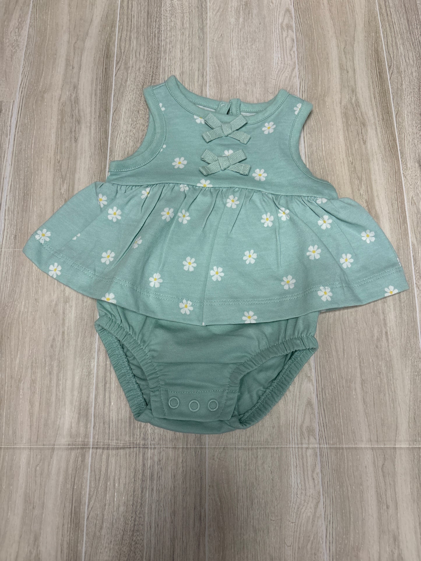 NWT NB Mint Daisy Dress Onesie