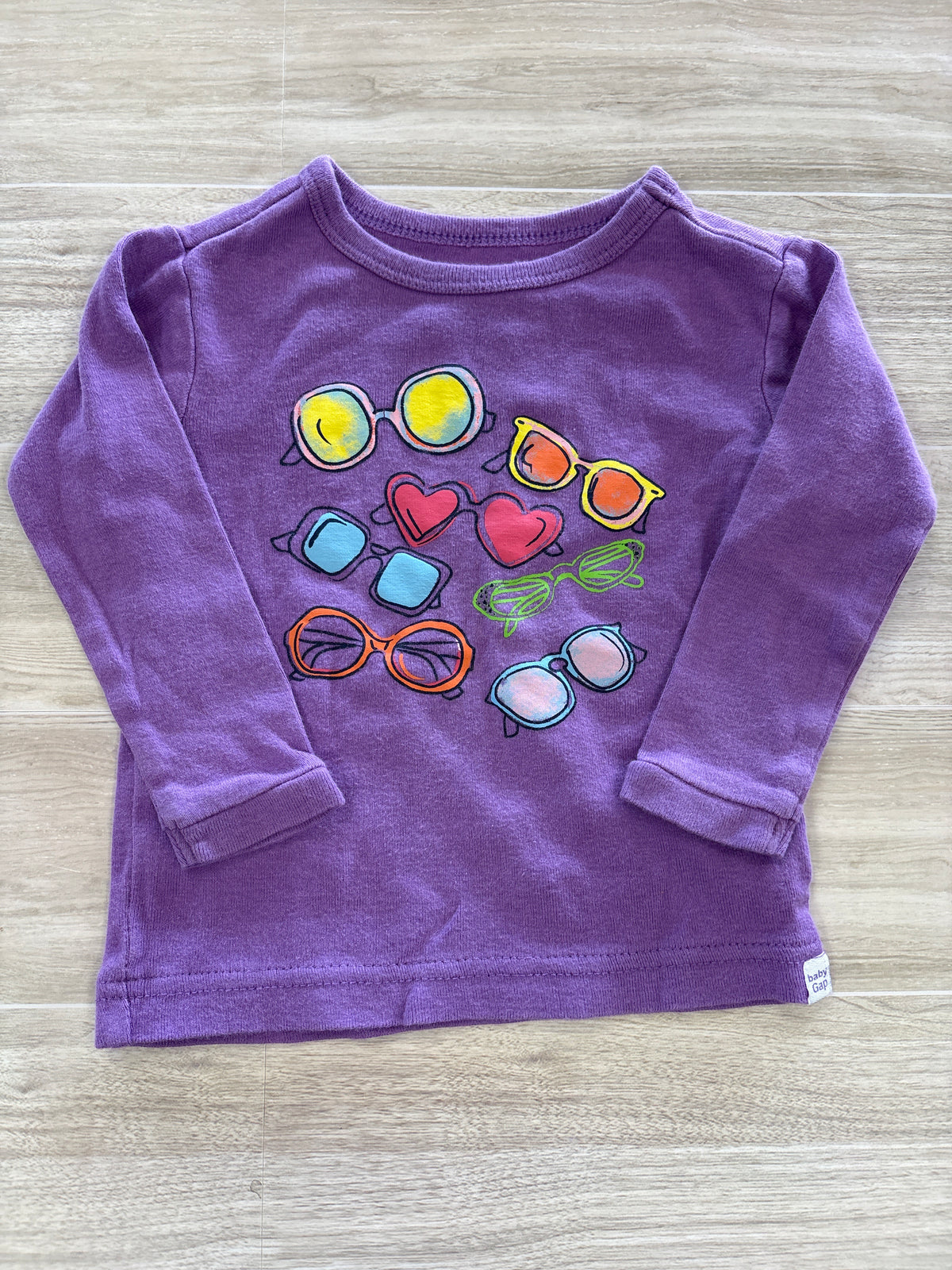 6-12m GAP Purple Sunnies Graphic Long Sleeve