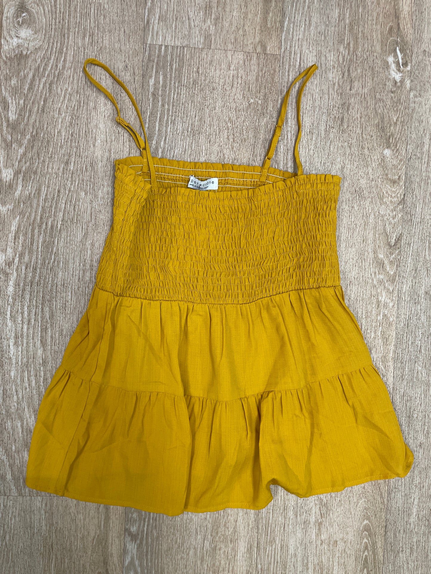 Womens Medium Mustard Layered Tank