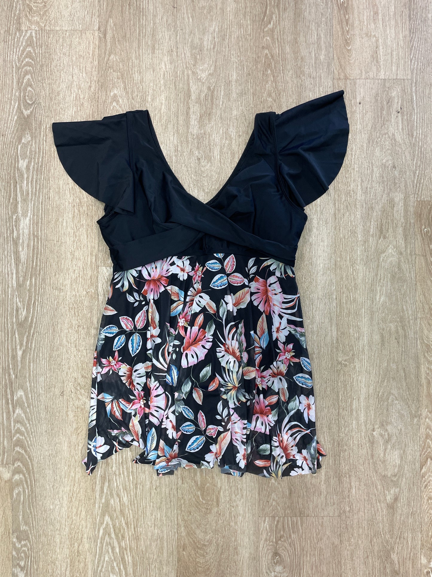 Womens 3XL Black Skirted Bathing Suit