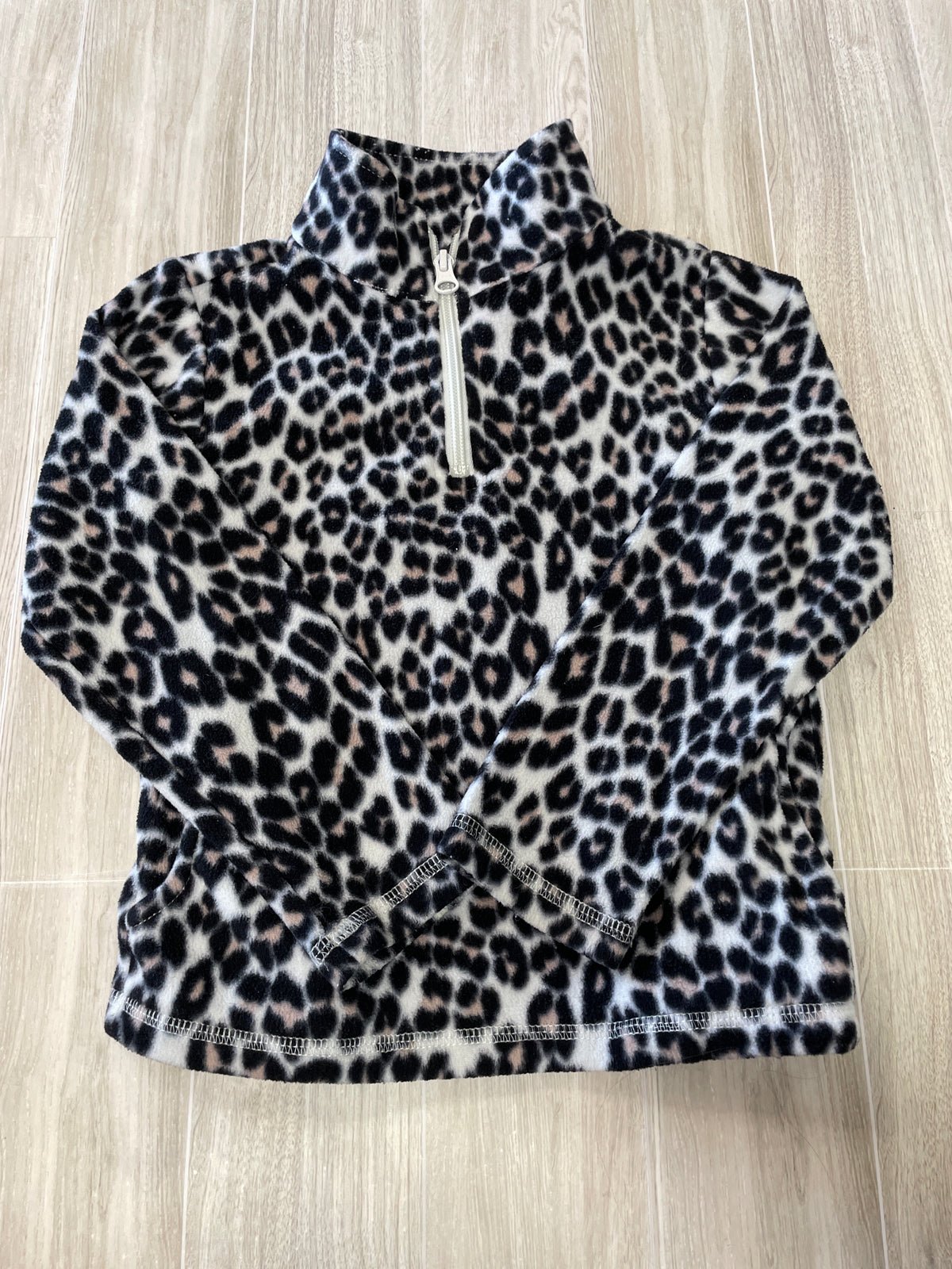 4T Black/White Leopard Zip Up Jacket