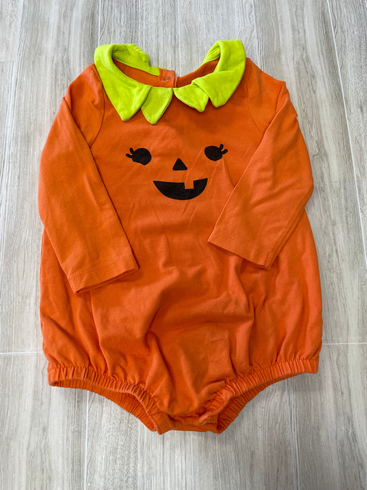 12m Orange Pumpkin Onesie