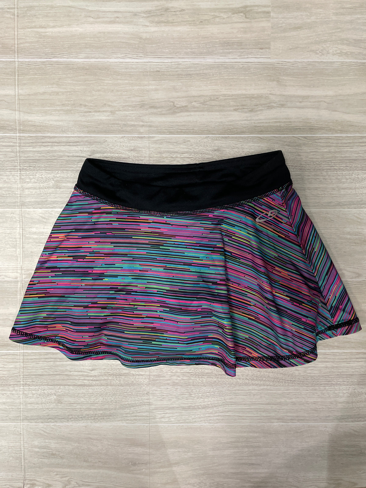 6x Multi Color Striped Athletic Skort