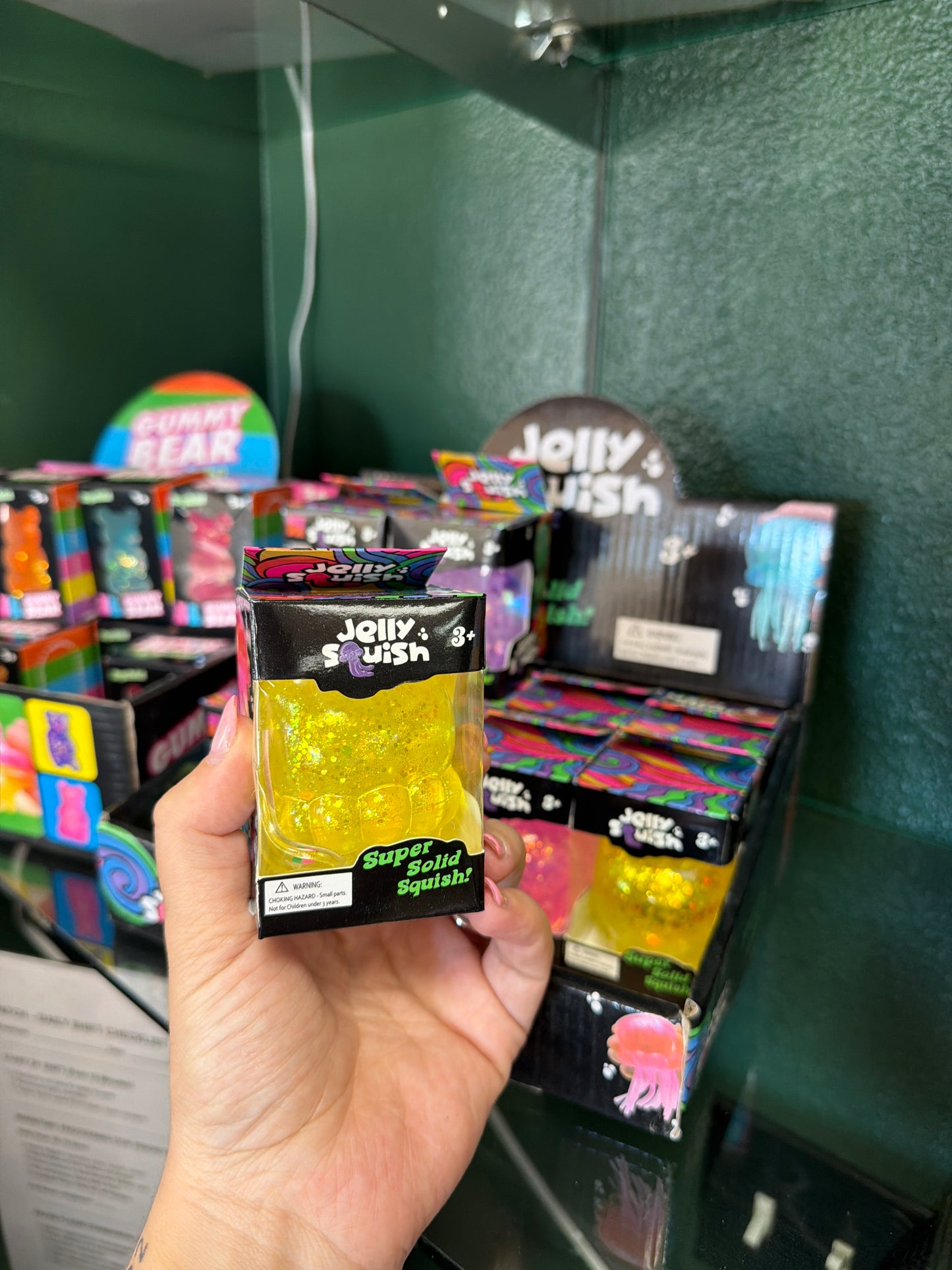 Squishy - Jelly Fish - Yellow Glitter
