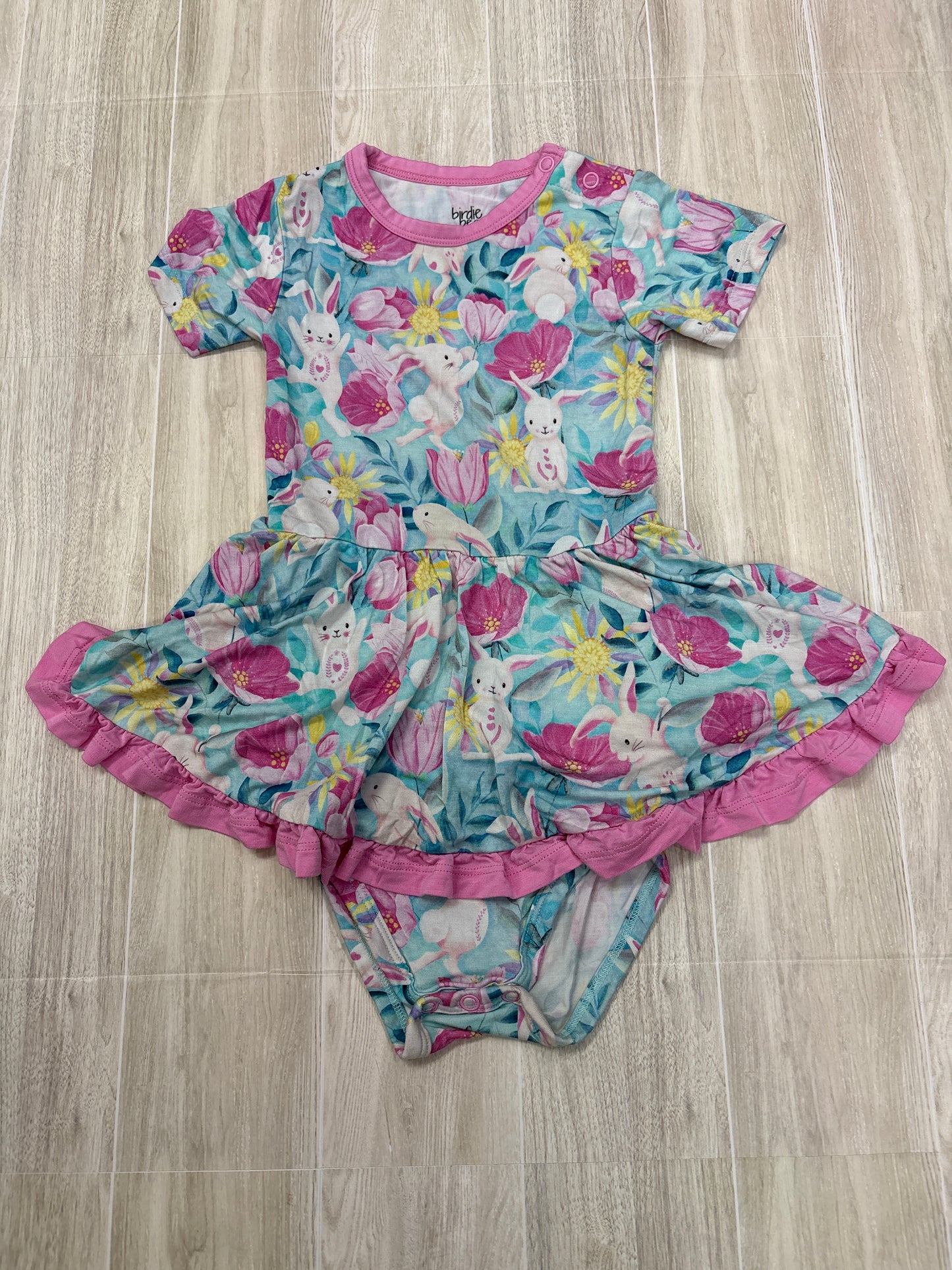 2T Birdie Bean Bunny Onesie Twirl Dress