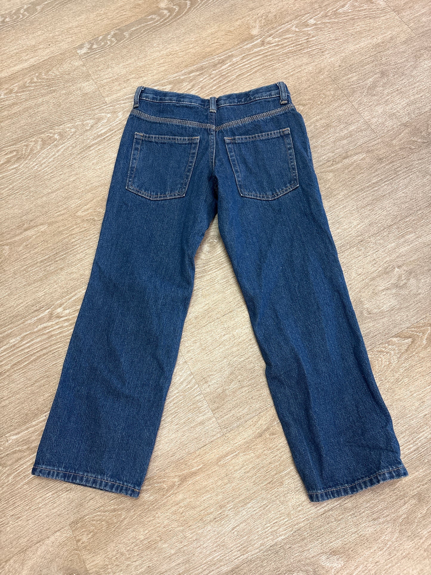 8 Relaxed Straight Dark Wash Denim