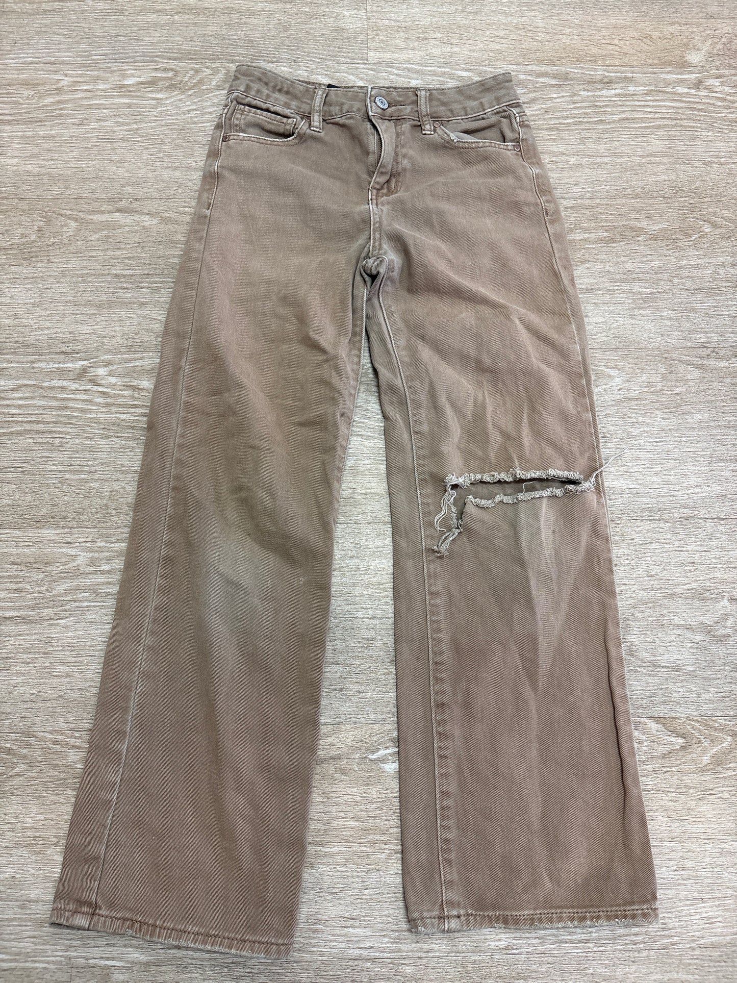 10 RSQ Tan Wide Leg Denim