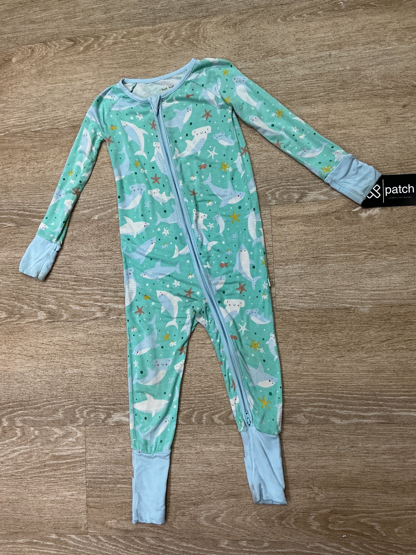 12-18m Little Sleepies Shark Friends Pajama Romper