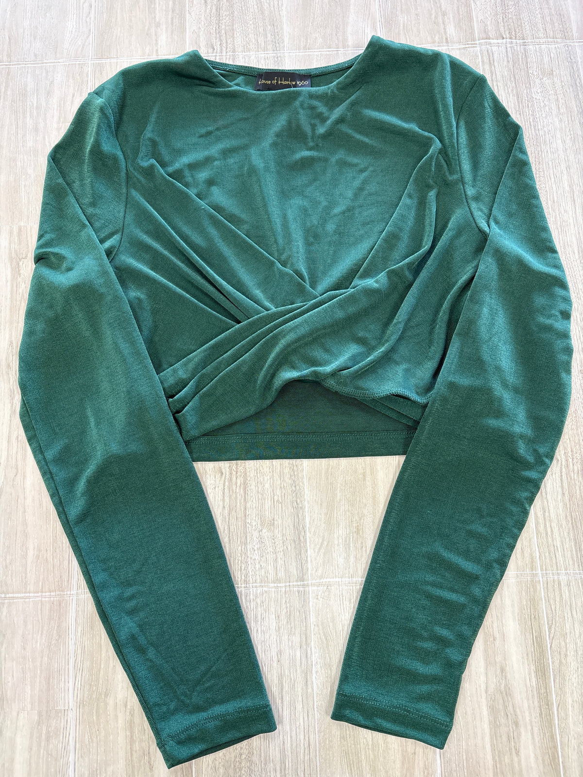 Womens Medium Emerald Shimmer Long Sleeve
