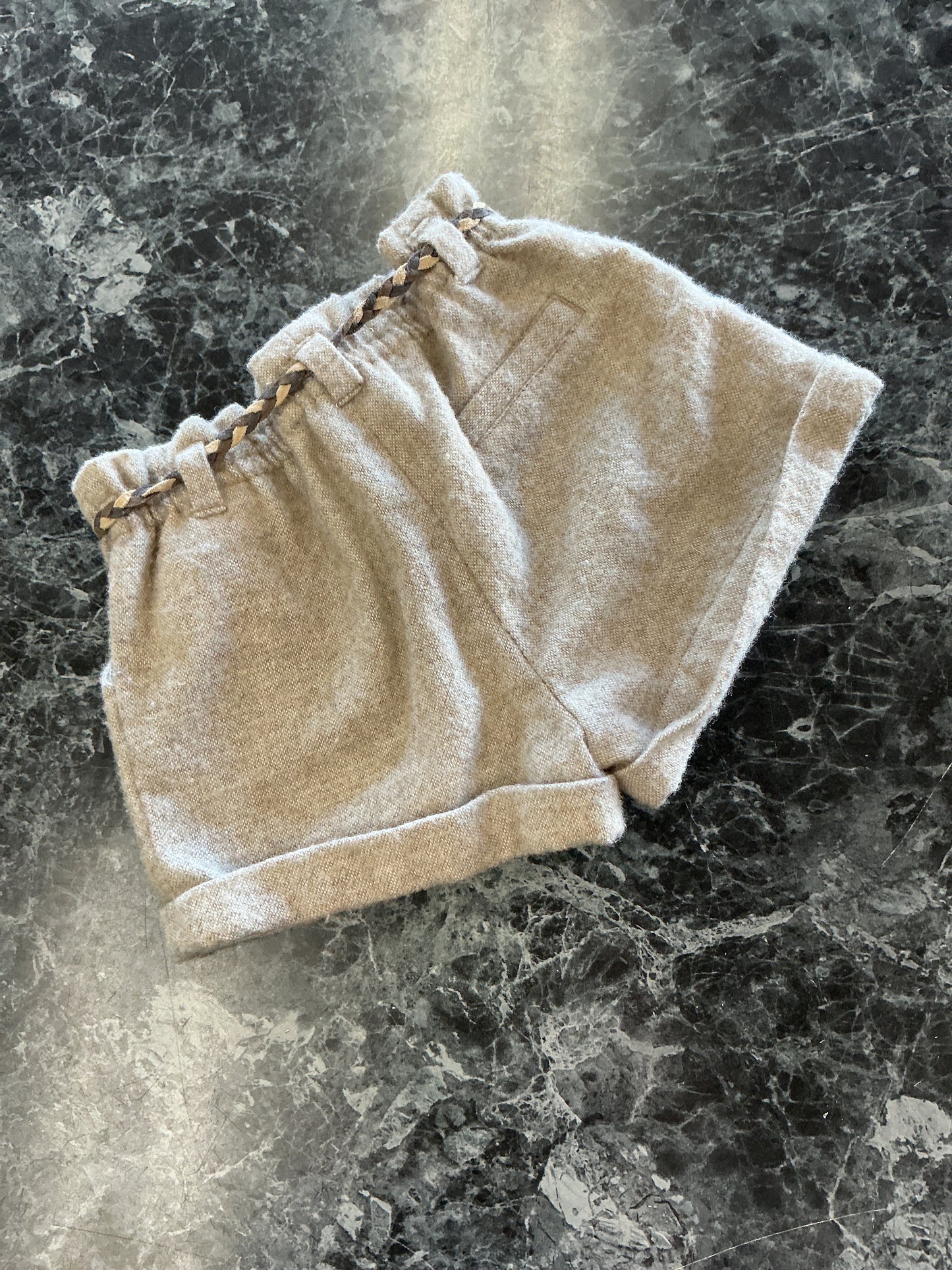 12-18m Zara Wool Shorts + Braided Belt