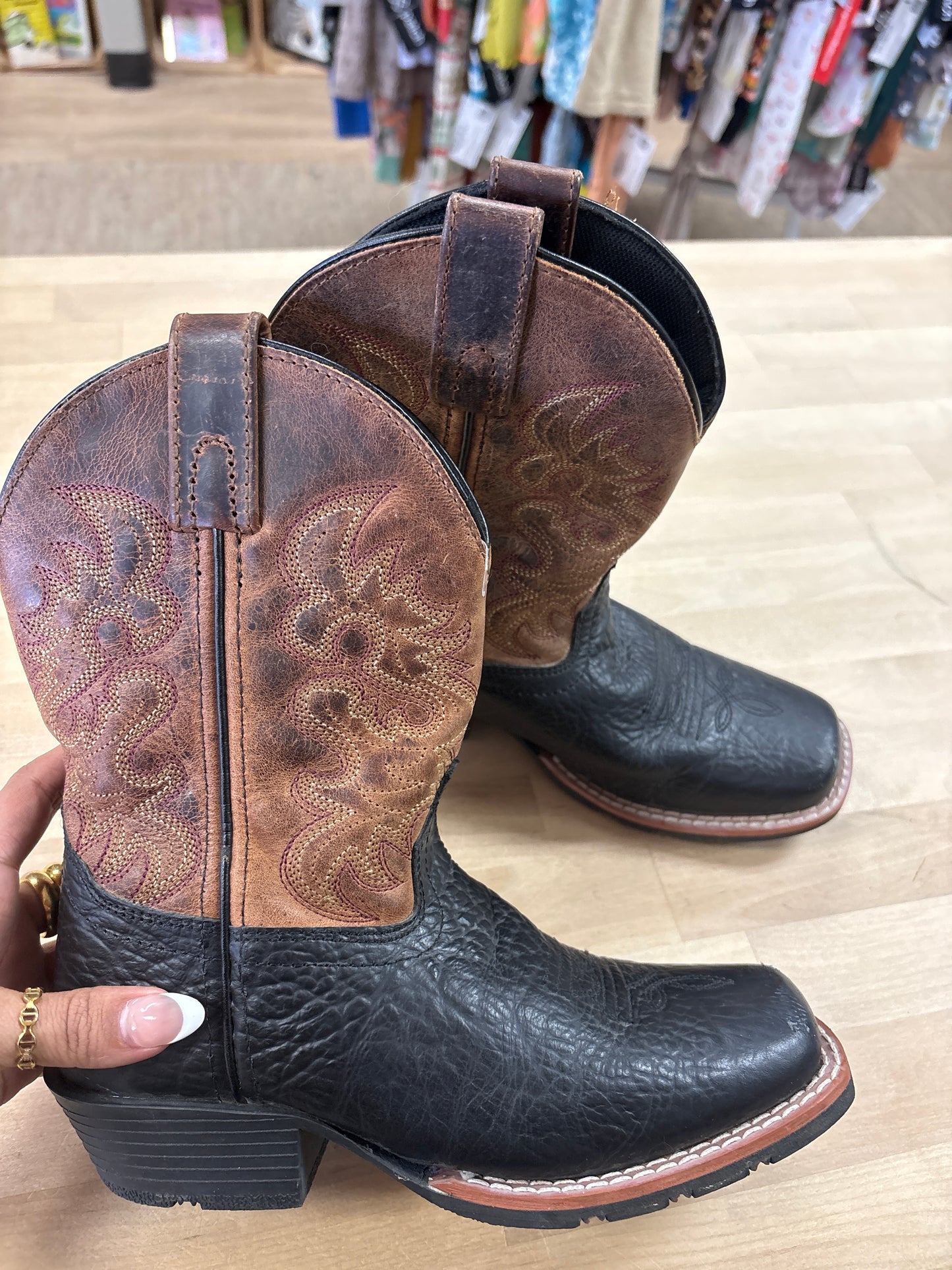 13.5C Dan Post Black/Camel Western Boot
