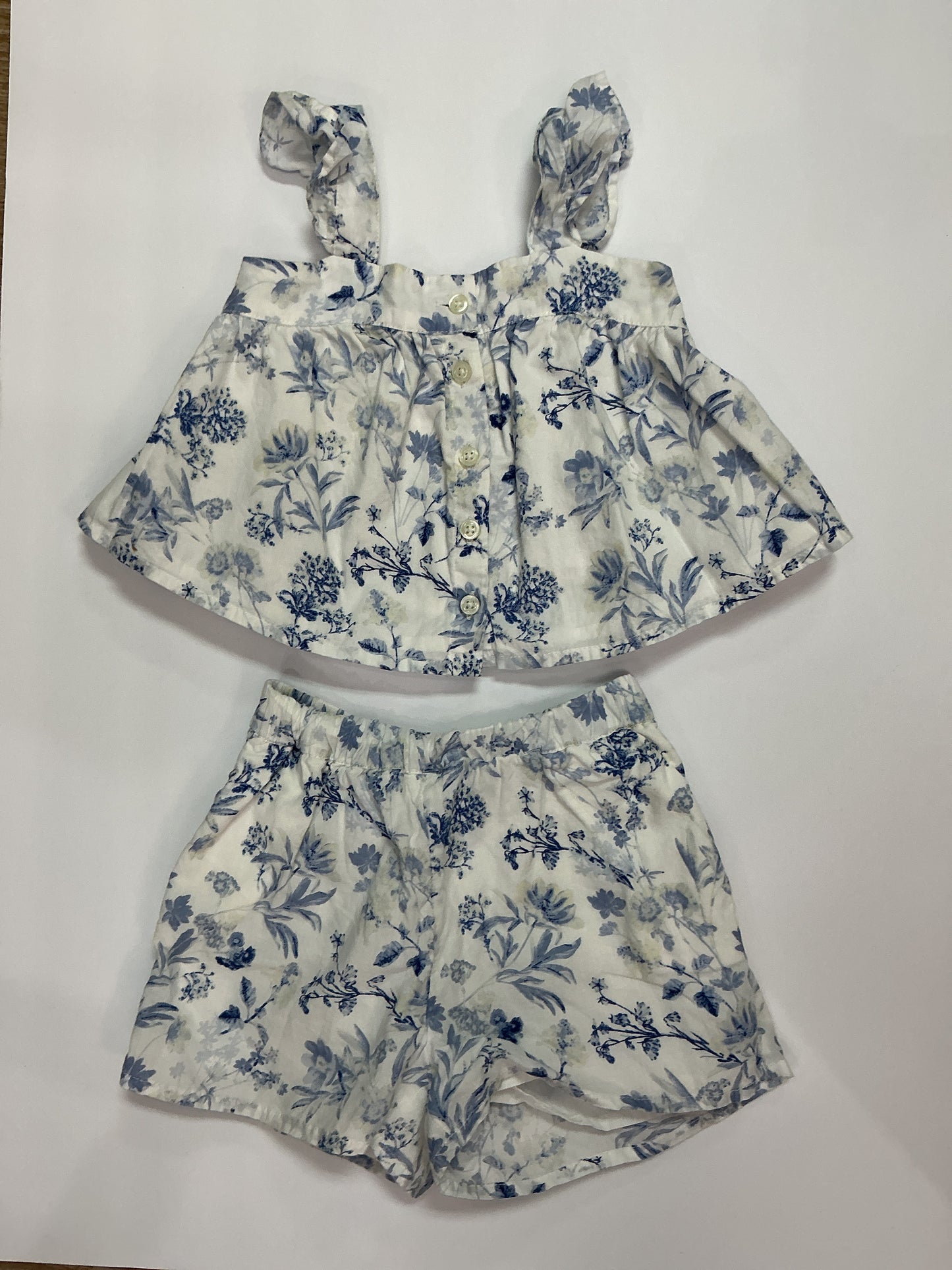 12-18m GAP Blue Floral Tank + Shorts Set