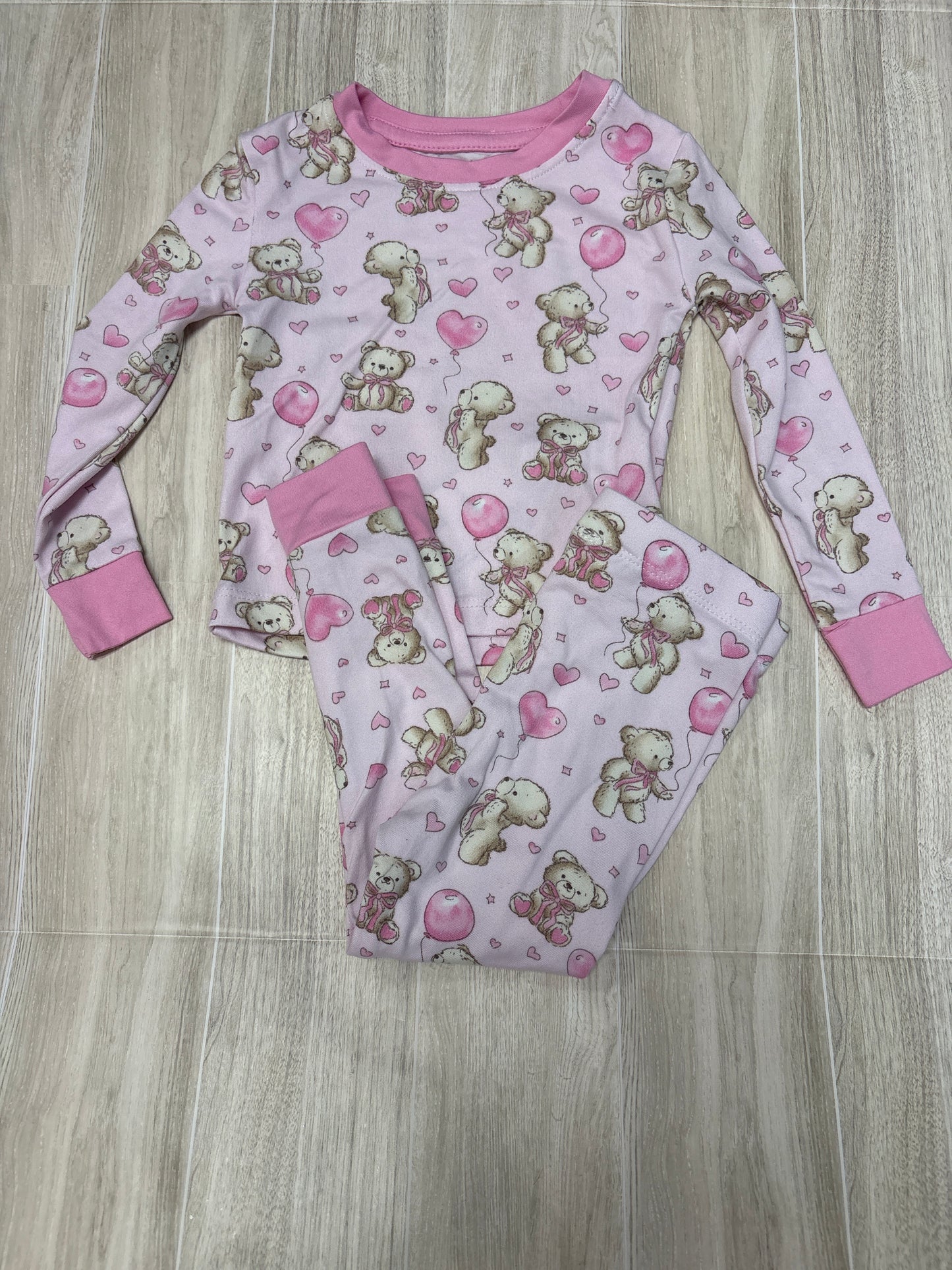 18m Pink Hear with Hearts Pajama 2 Piece Set
