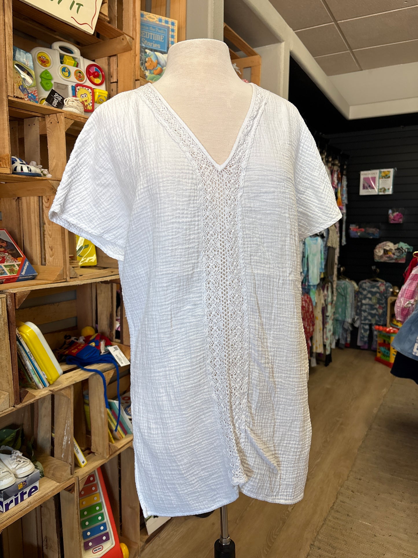 Womens Small White Swim Cover Up