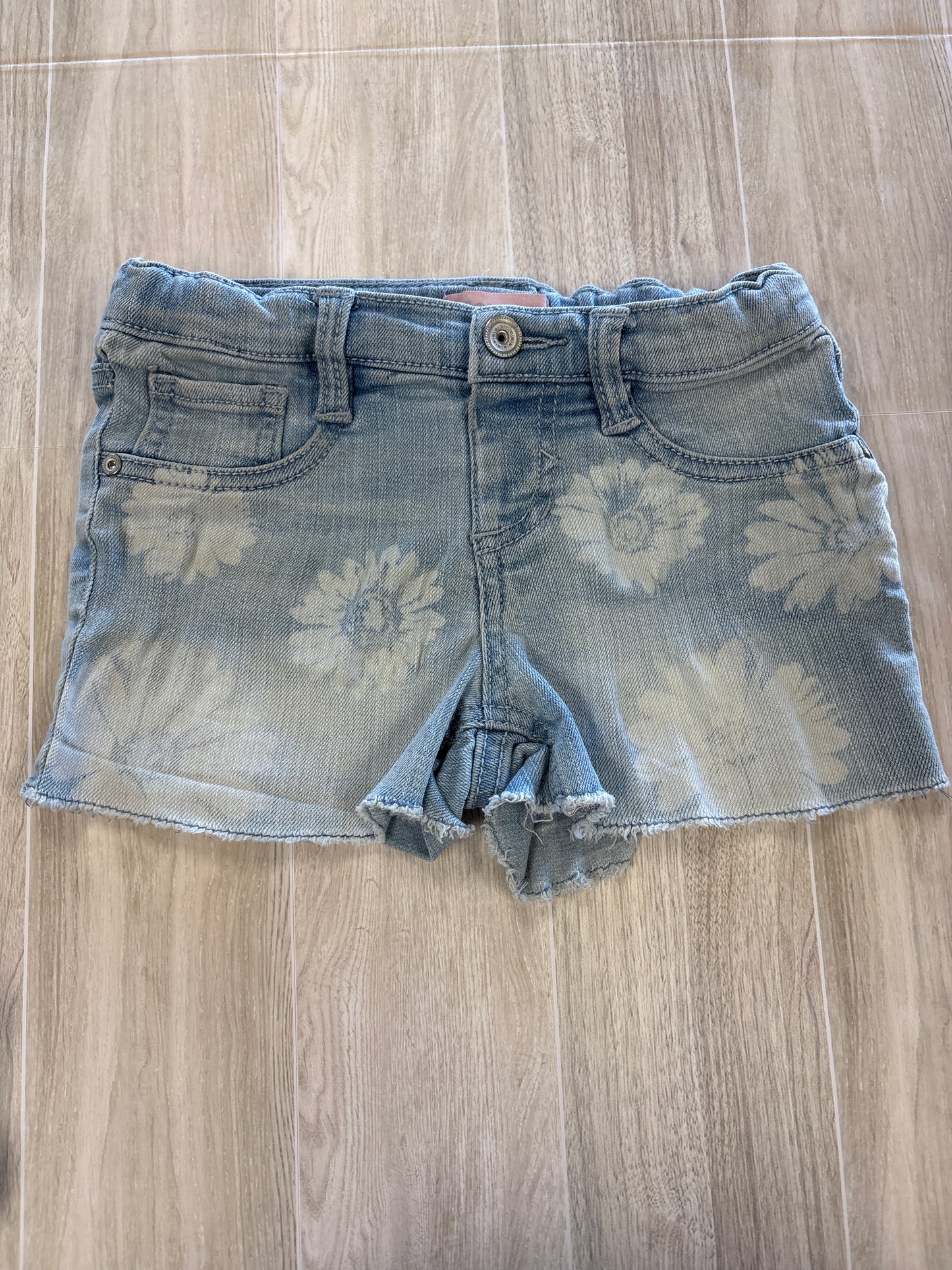 6 Acid Stamped Denim Shorts