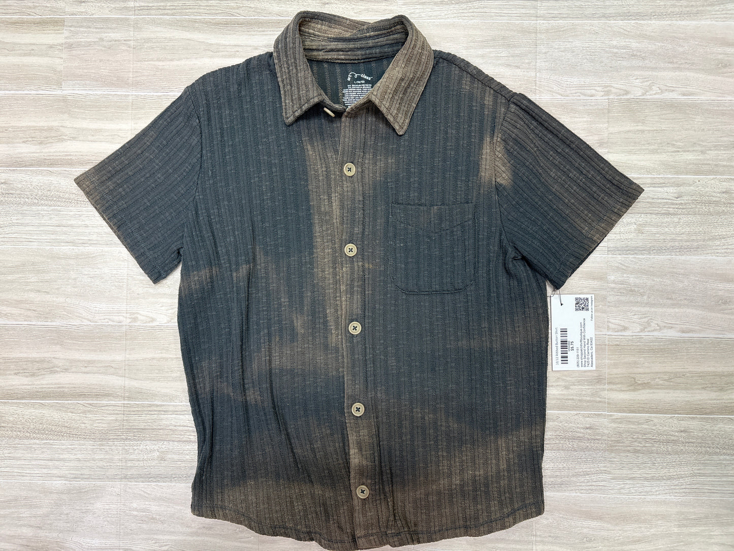 10/12 Ribbed Button Shirt