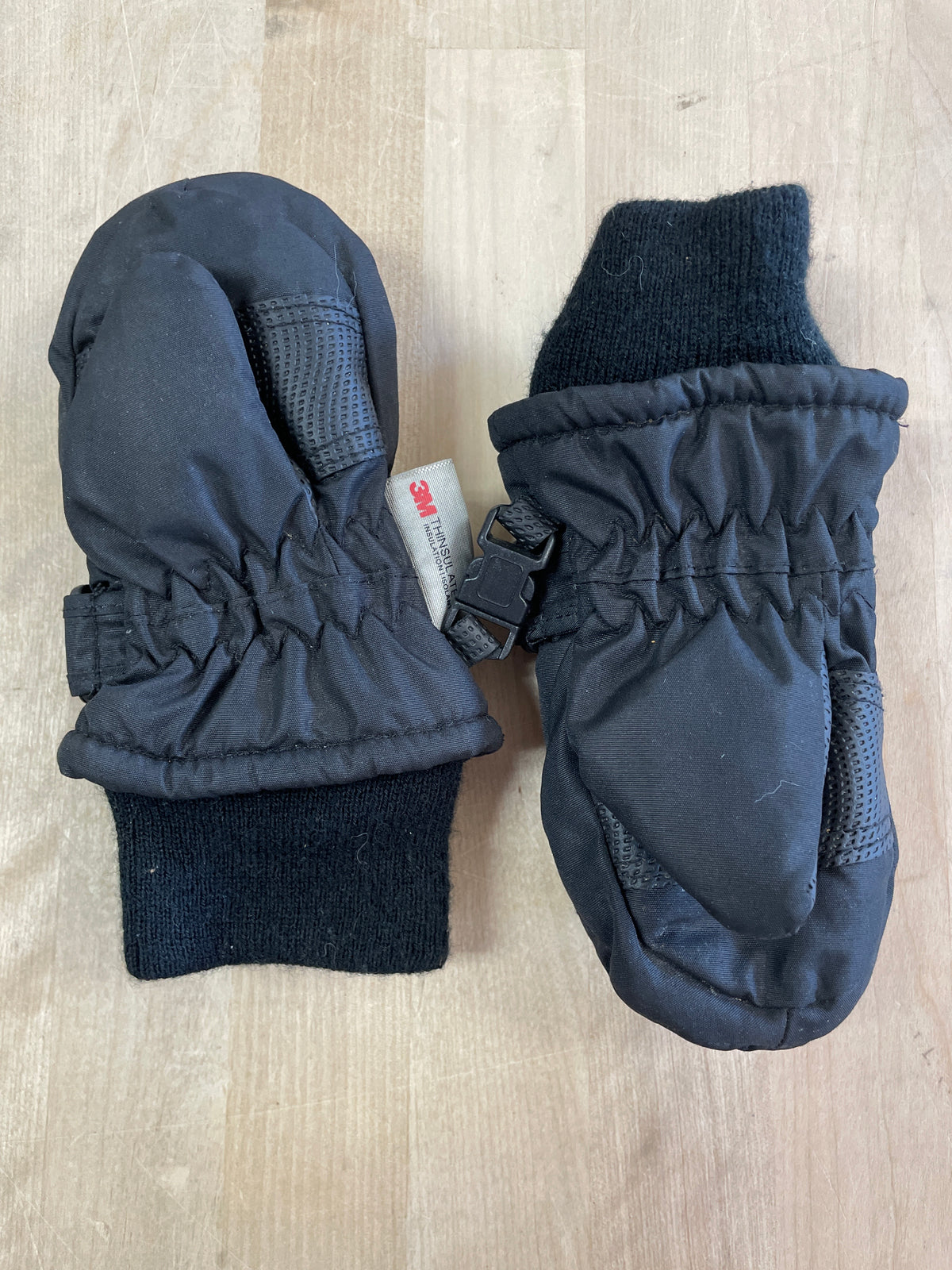 Toddler 3M Black Snow Mittens