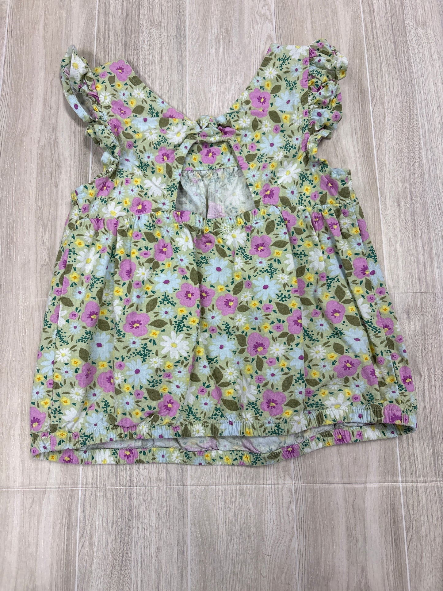 6/7 Green Floral Tank