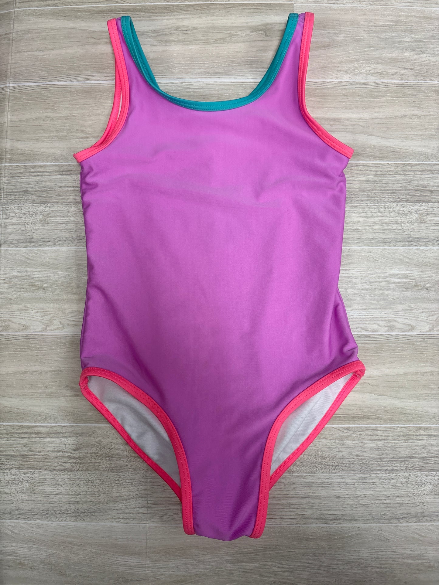 8 Neon Purple One Piece Swimsuit