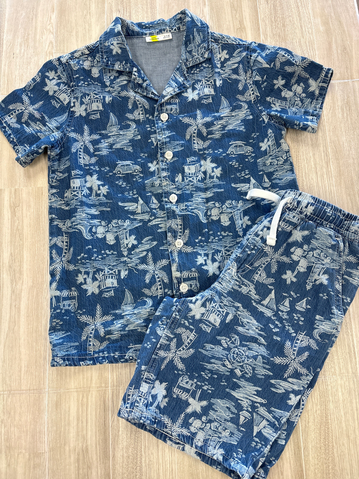 7/8 Epic Threads Denim Beach Printed 2 Piece Set - Blemish