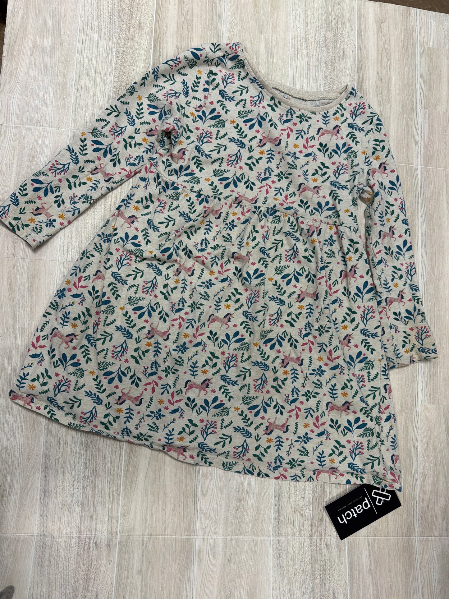 5T Unicorn Long Sleeve Dress