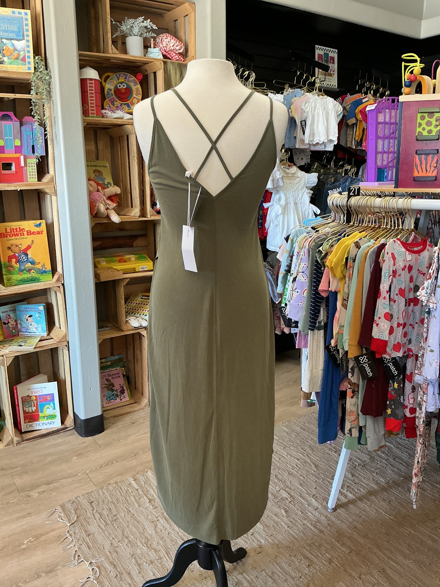 NWT Womens Xsmall Olive Tank Dress