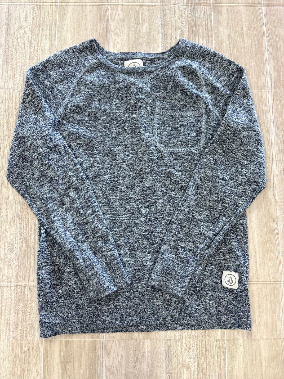 6 Volcom Heathered Blue Pocket Long Sleeve