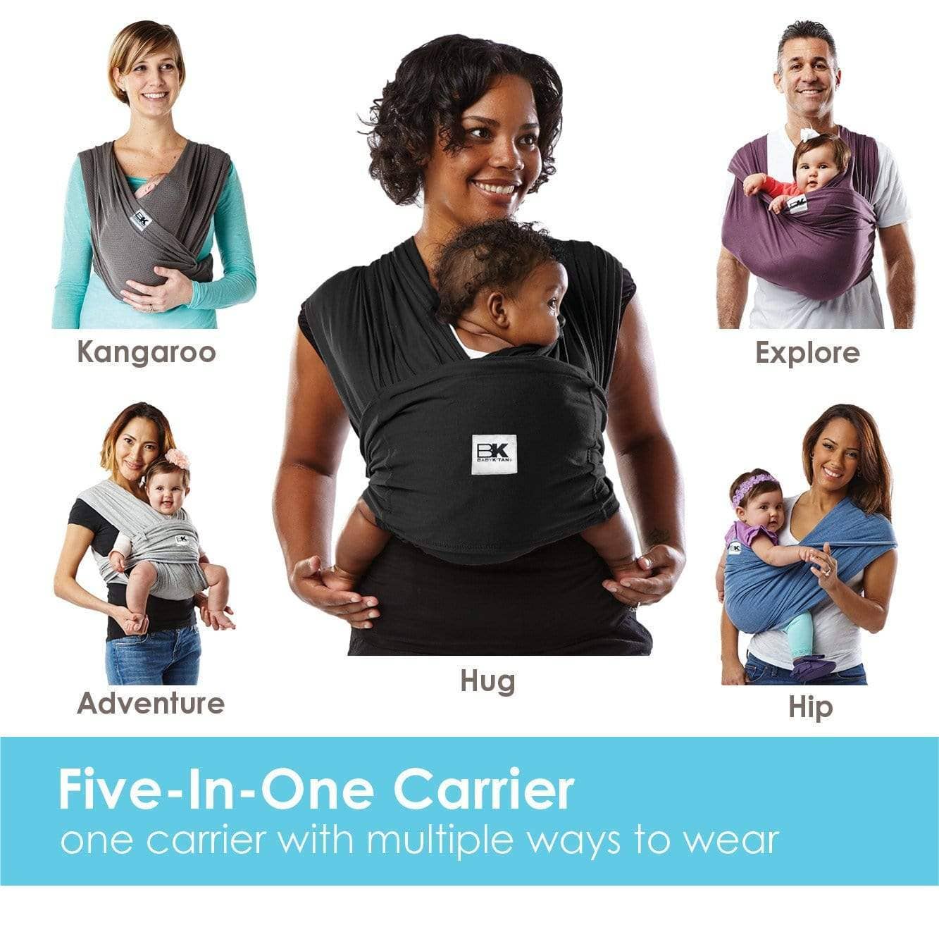 Baby K'tan - Baby K'tan Original Baby Carrier - Black: Black / Medium