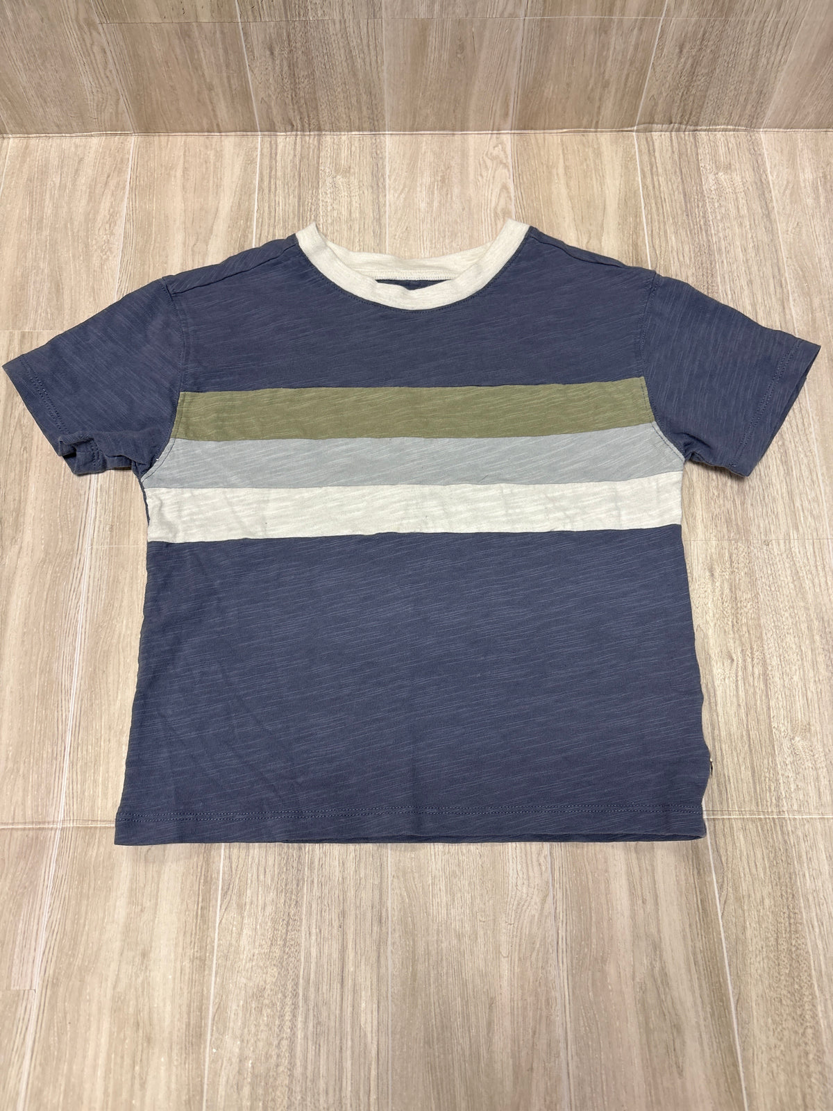 4T Organic Blue Striped Tee