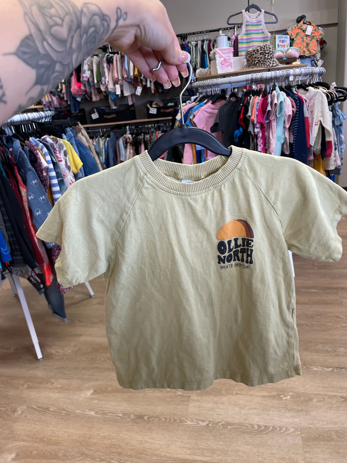 2/3T Zara Green Ollie North Graphic Shirt - Blemish