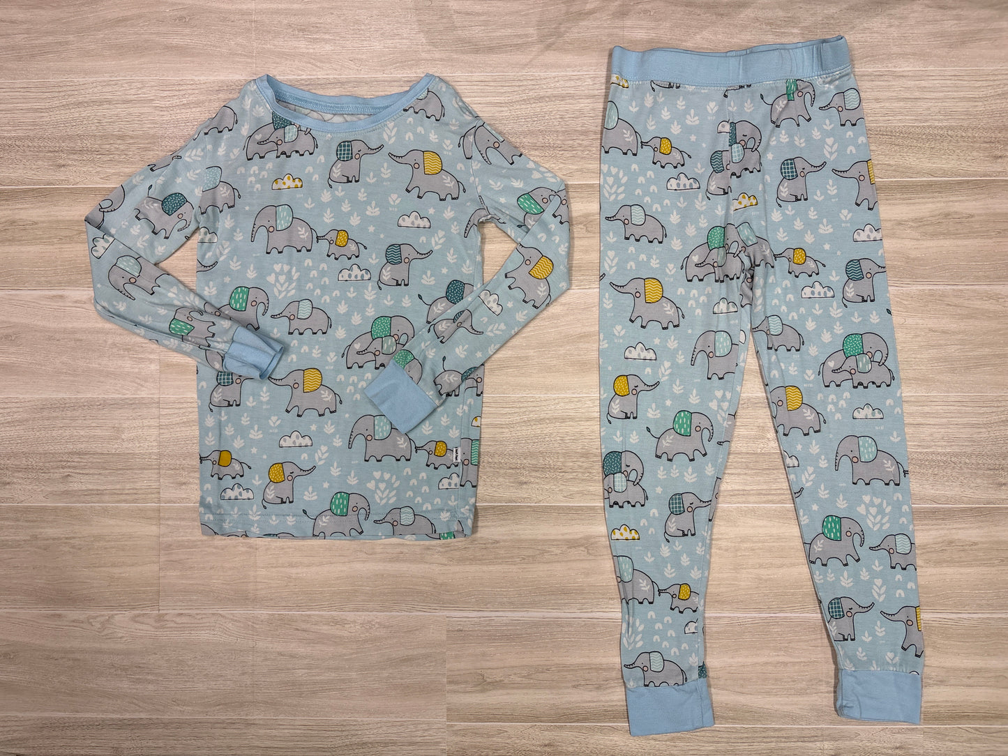 3T Little Sleepies Light Blue Elephant 2 Piece Set