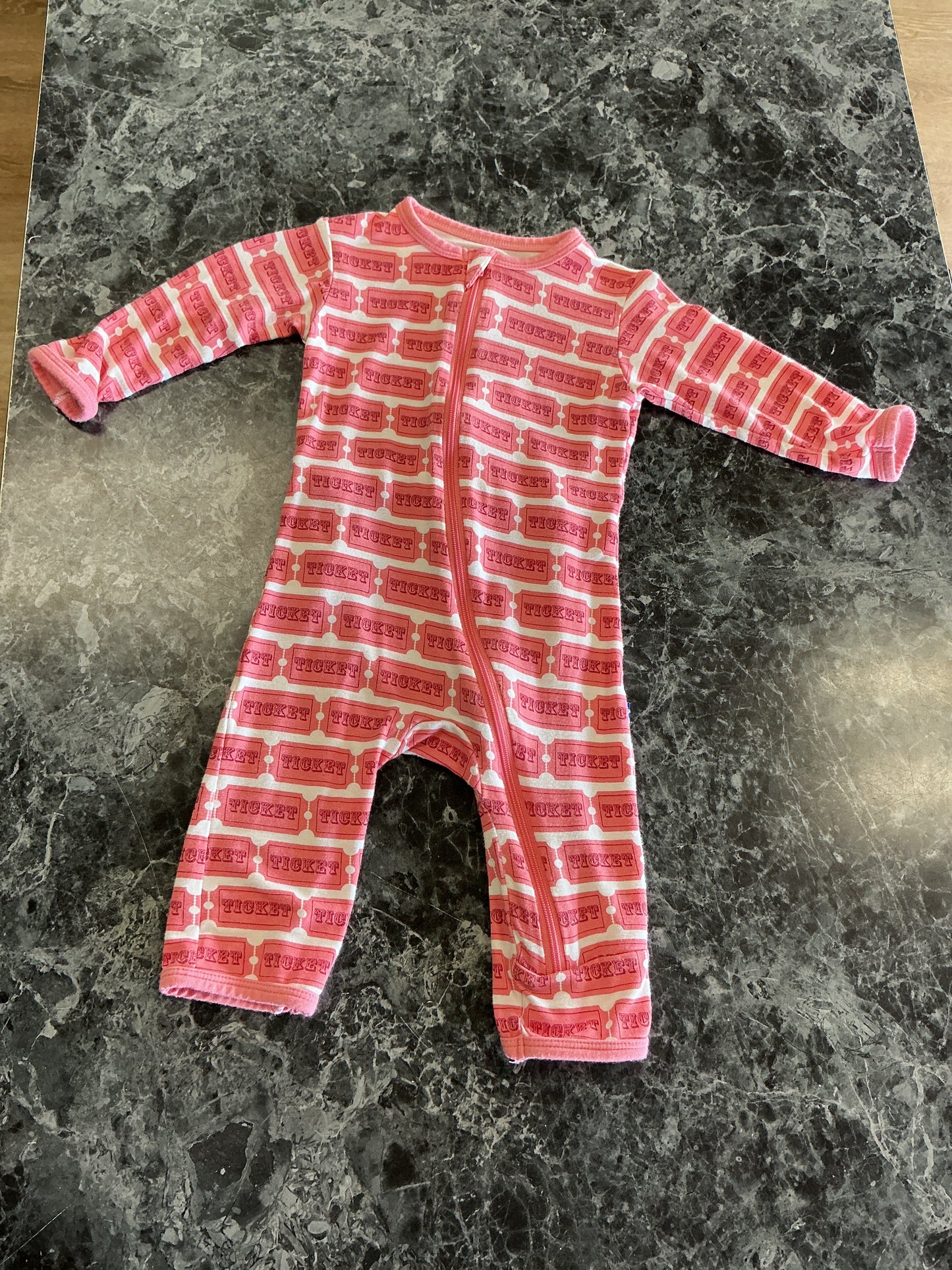 0-3m Kic Kee Pants Raffle Ticket Romper