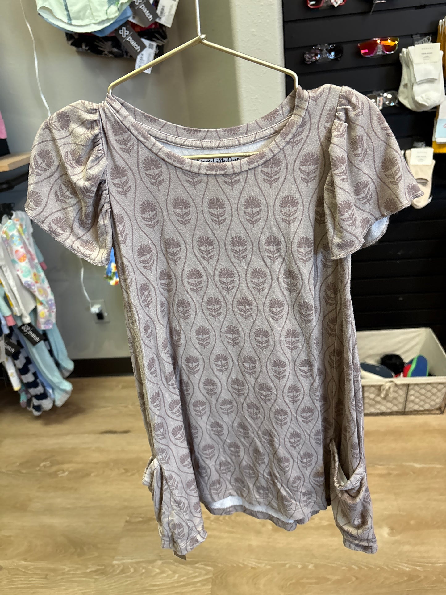 2/3T Brave Little Ones Mauve Floral Pocket Dress