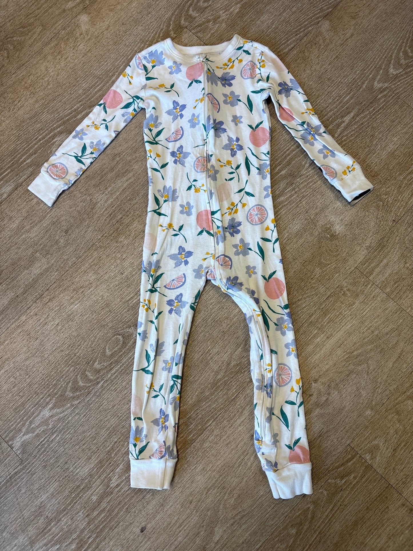 4T Floral Pajama Romper
