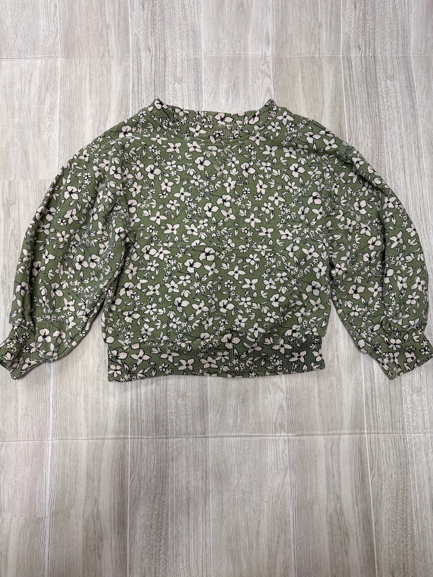3T Jessica Simpson Green Floral Crewneck