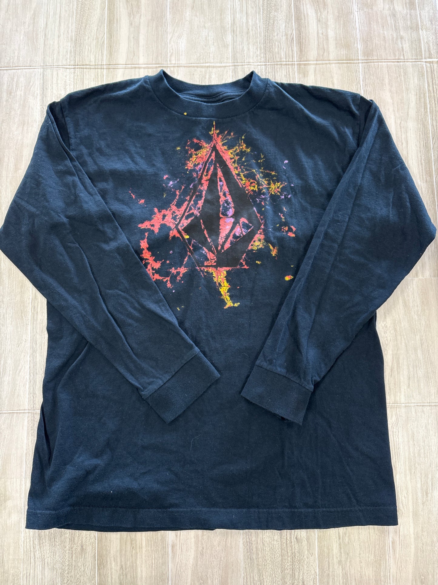 10/12 Volcom Black Graphic Long Sleeve