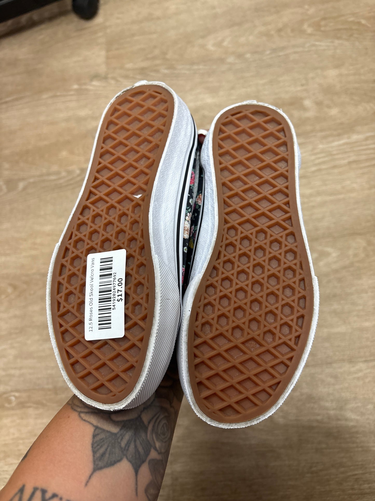 12.5 Roses Old Skool Velcro Vans