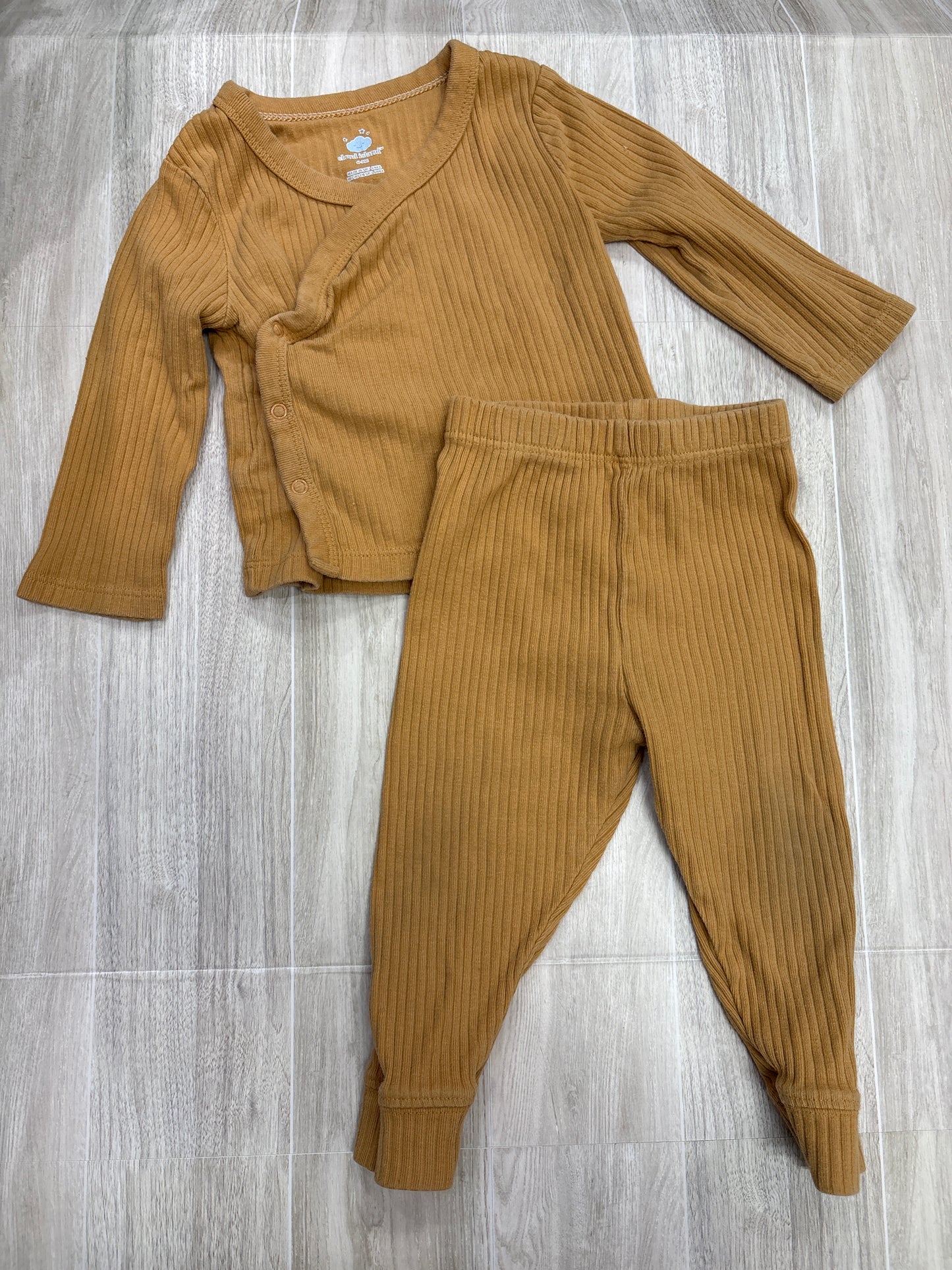 6-9m Mustard Ribbed 2 Piece Set
