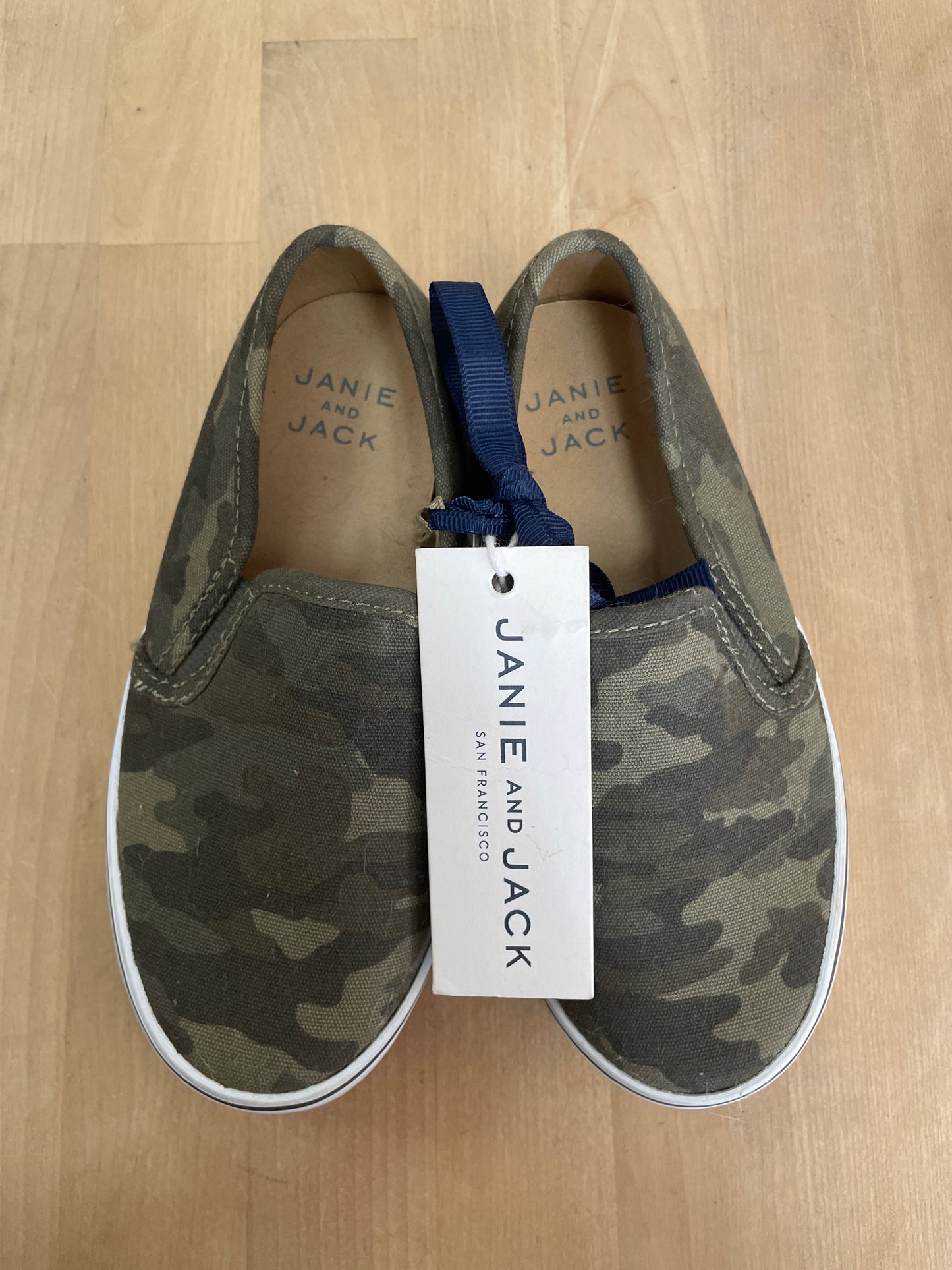 10c Janie + Jack Camo Slip On Shoes