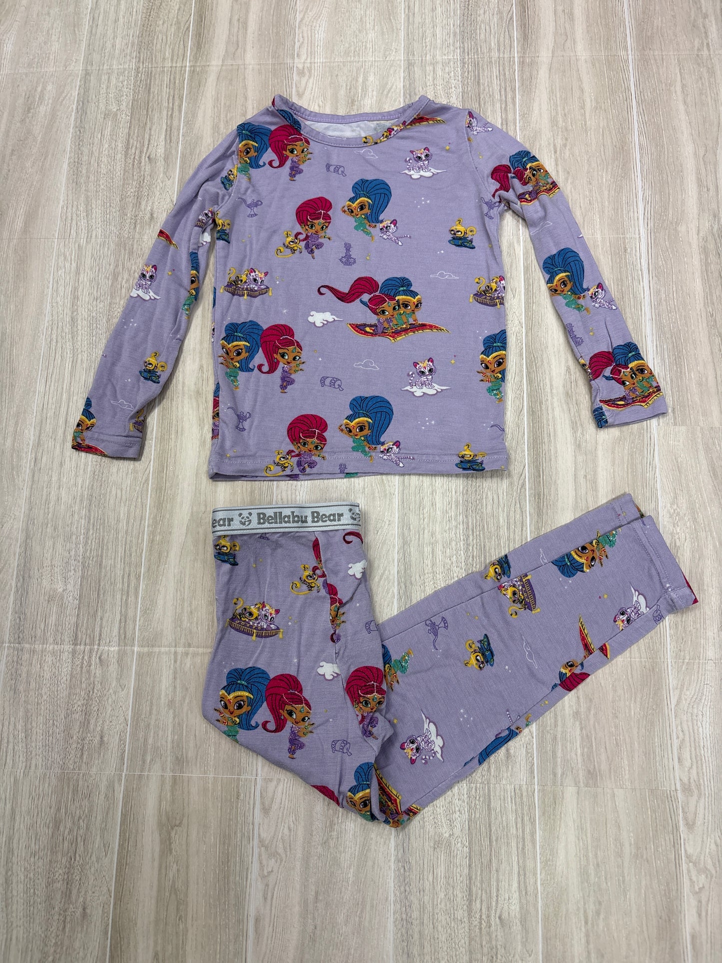 18-24m Bellabu Bear Shimmer Shine Purple 2 Piece Lounge Set