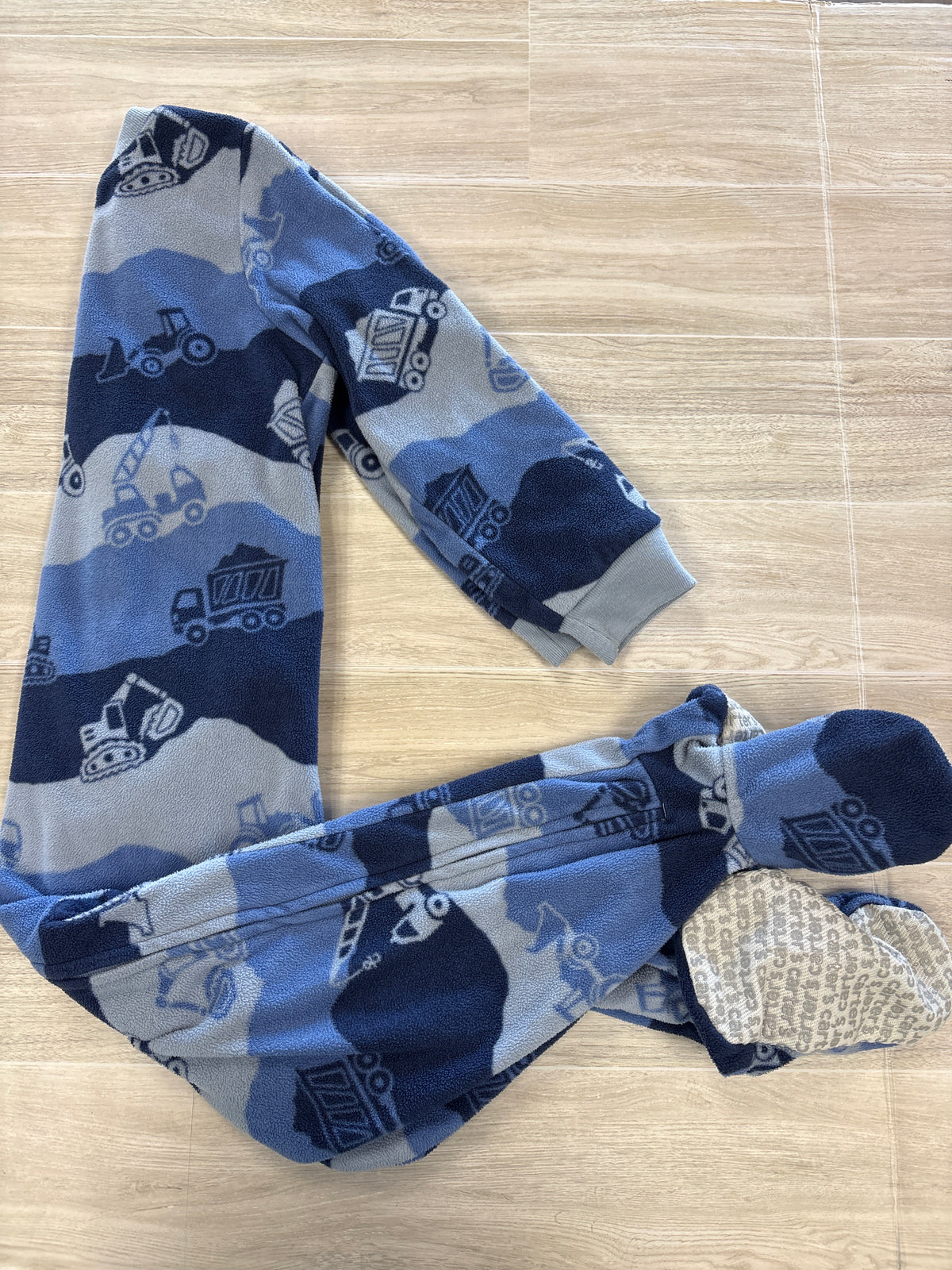 3T Blue Tractor Fleece Pajama