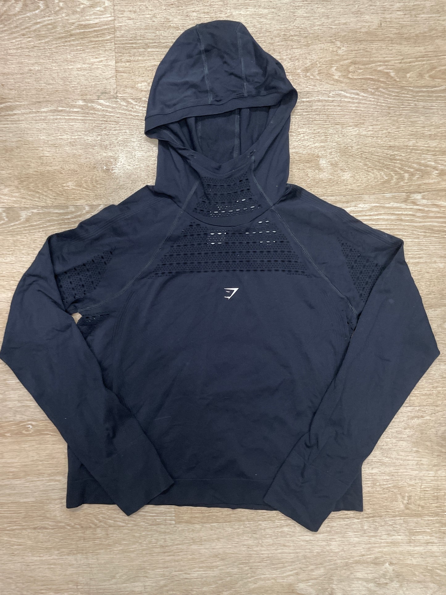 Womens Medium Gymshark Eyelet Hooded Shirt