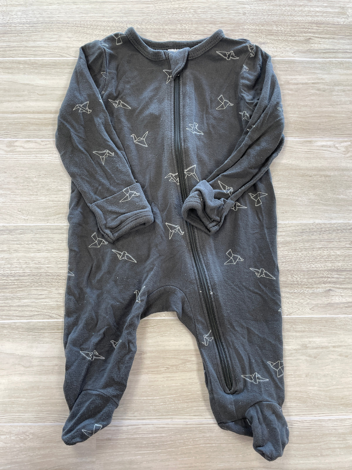 Newborn Charcoal Grey Airplane Pajama