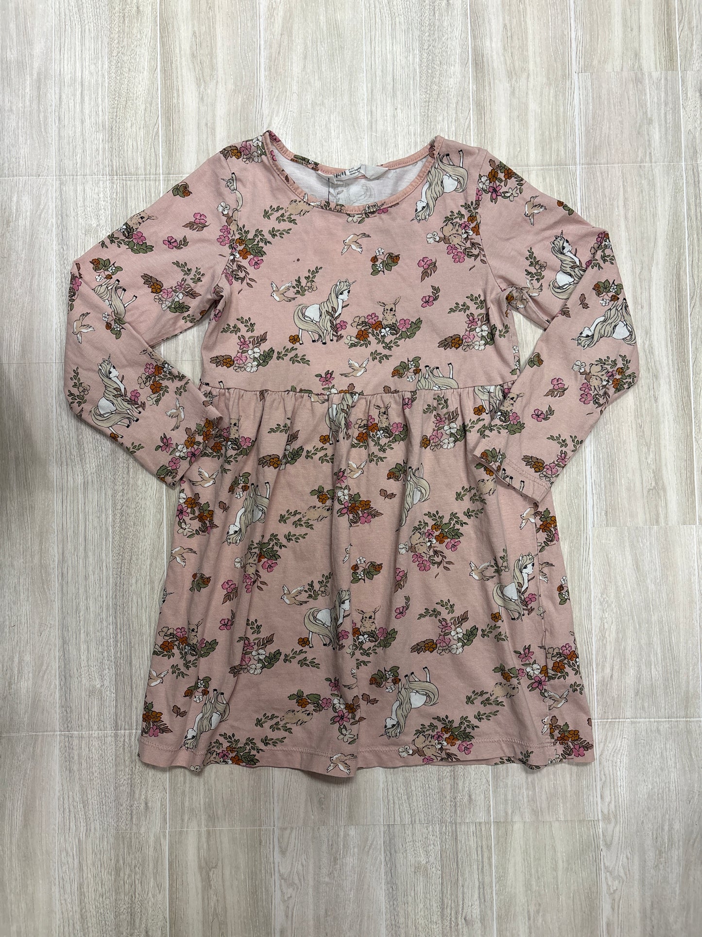 5/6 Pink Unicorn/Bunny Long Sleeve Dress