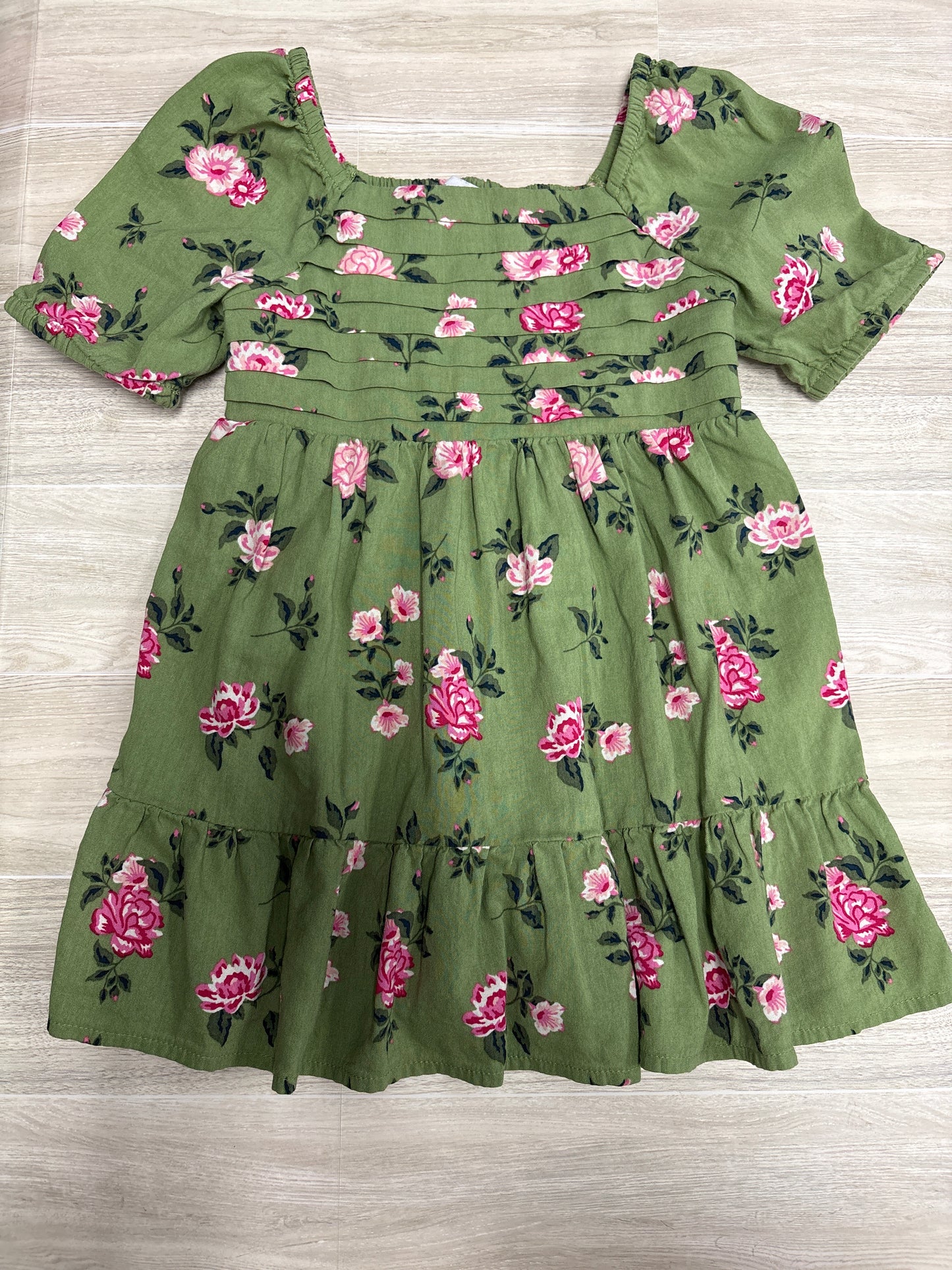 3T Children's Place Green Floral Dress