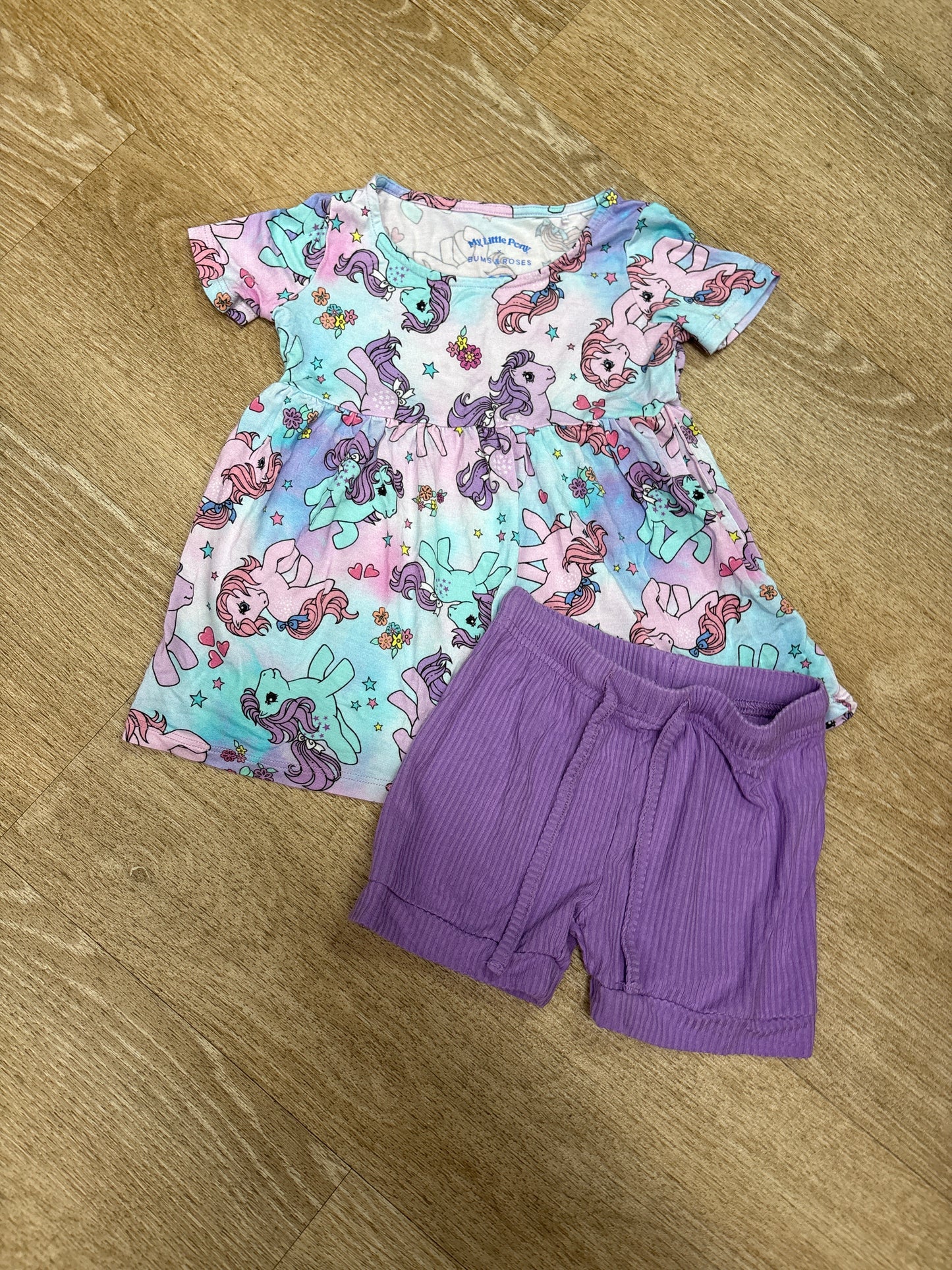 2T Bums & Roses Purple My Little Pony Outfit