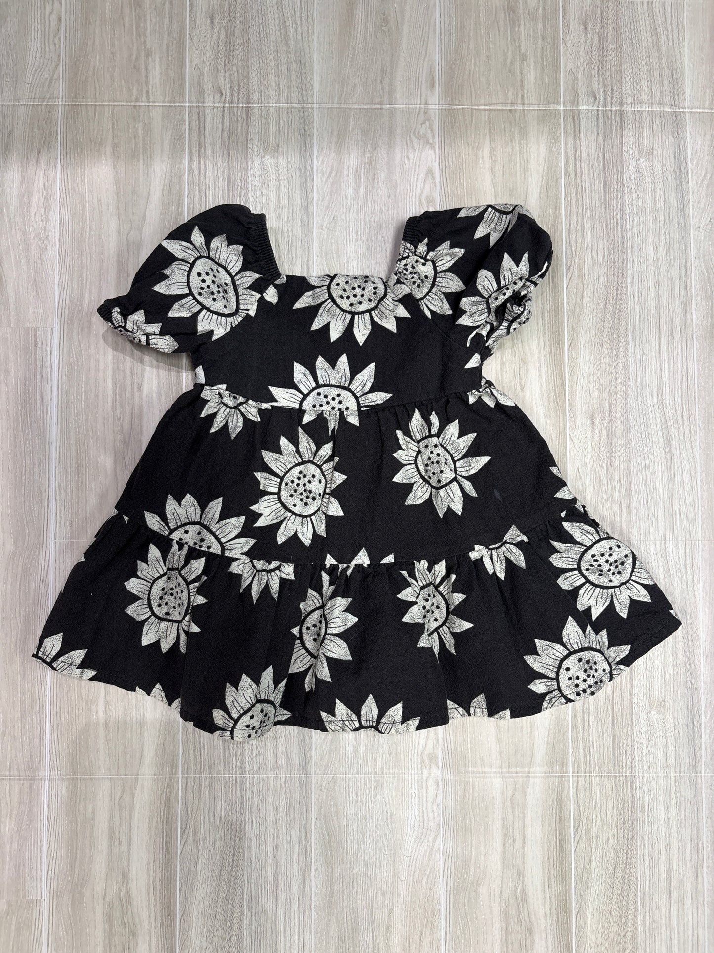 6m Black + White Sunflower Dress