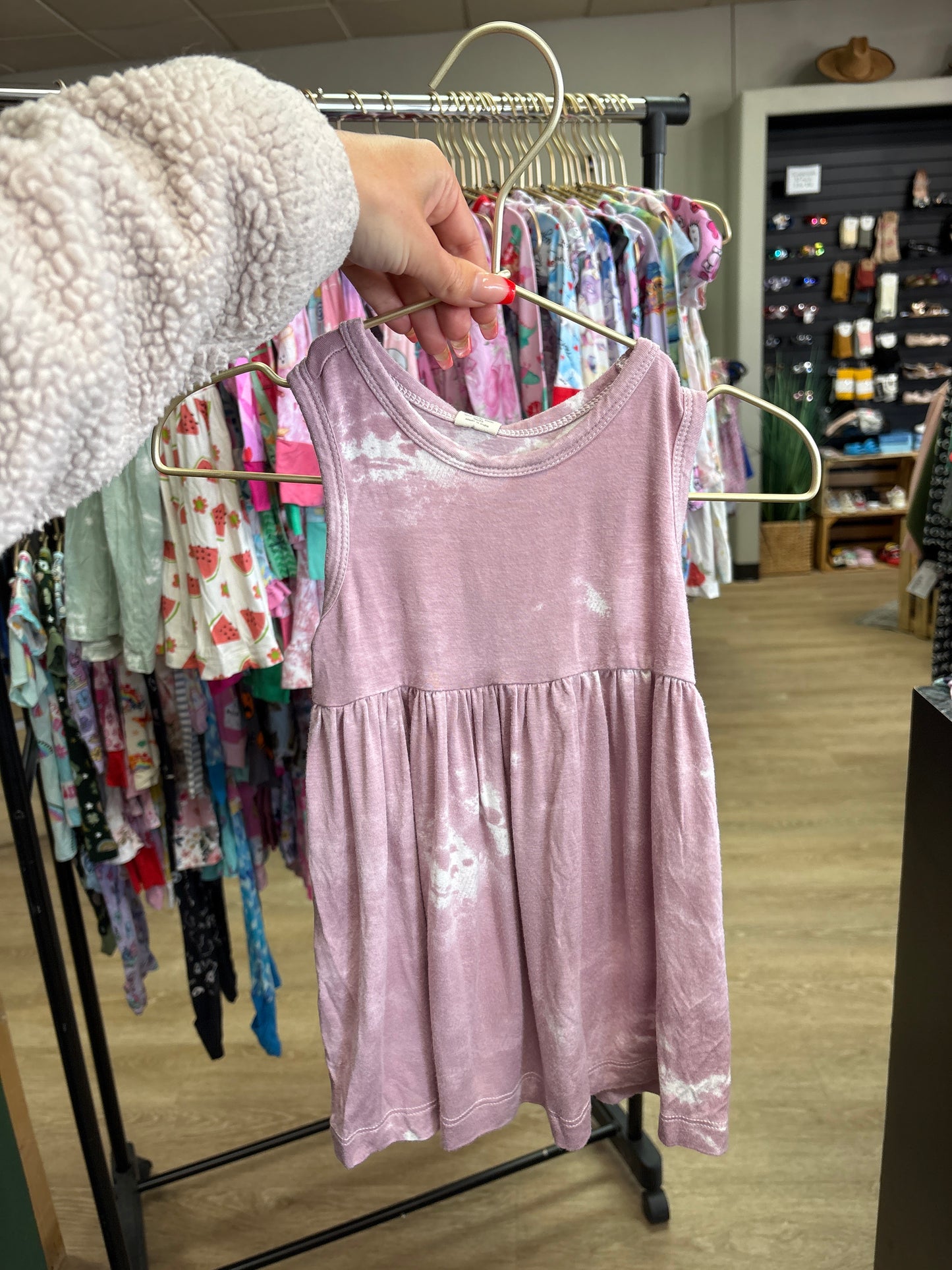 18-24m Larkspur Mauve Dyed Tank Dress