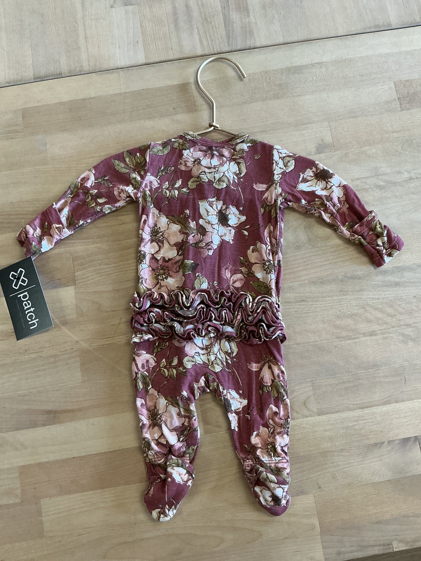 Newborn Angel Dear Mauve Floral Pajama