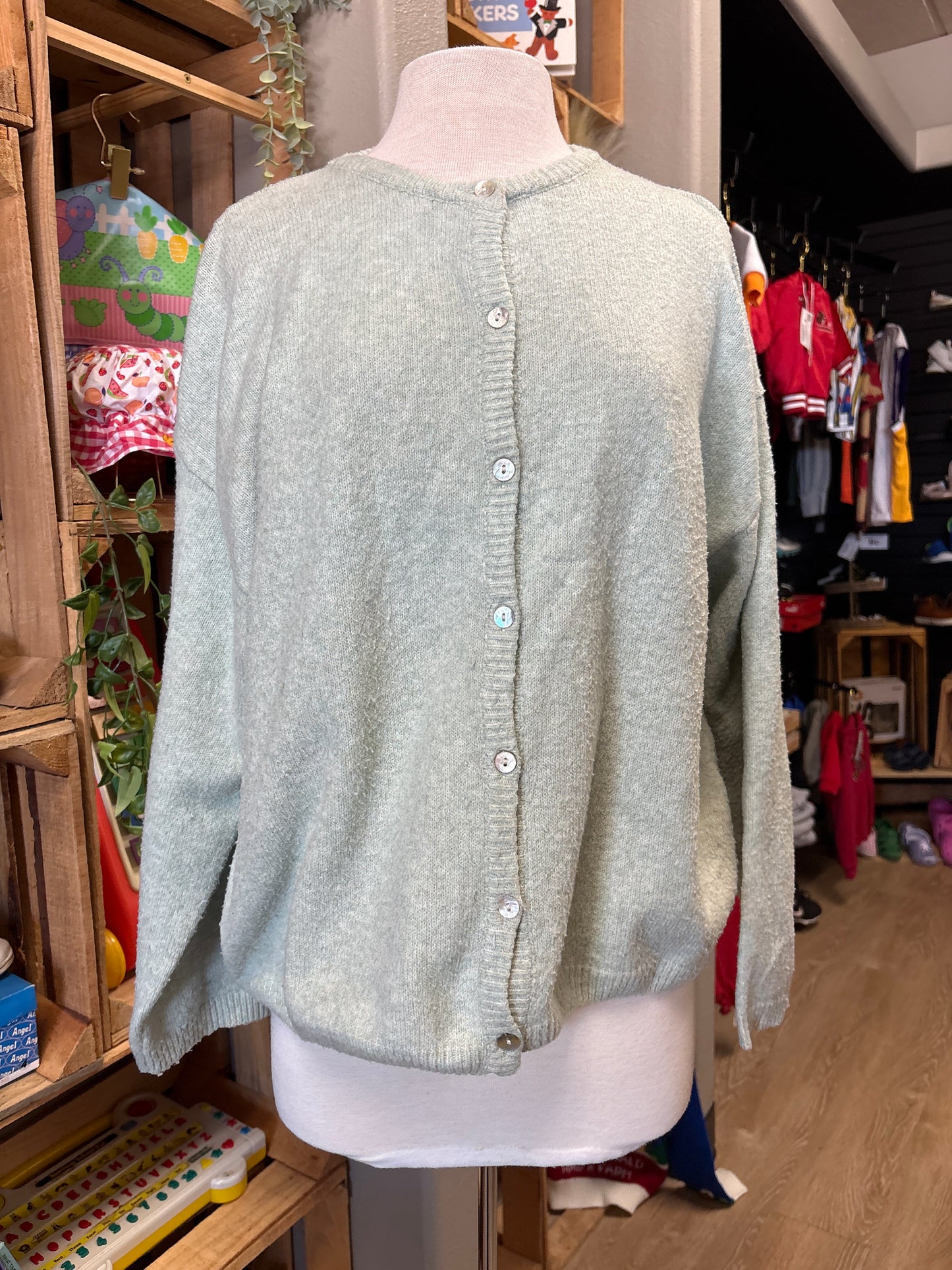 Womens Small Le Lis Mint Cardigan